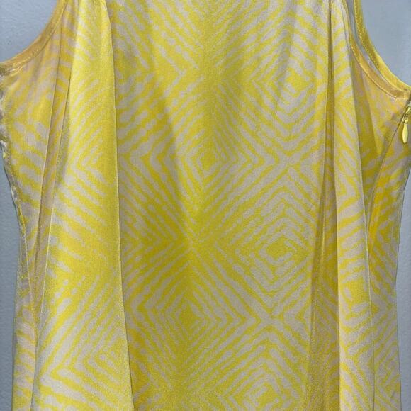 Amanda Uprichard Yellow Silk Drop Waist Sleeveless Dress โ Size P (Petite Small) - Picture 5 of 10